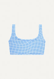 Bikini Oberteil „Vento“ in Blue Pool Print Frottee