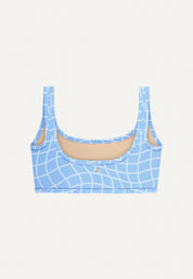 Bikini Oberteil „Vento“ in Blue Pool Print Frottee