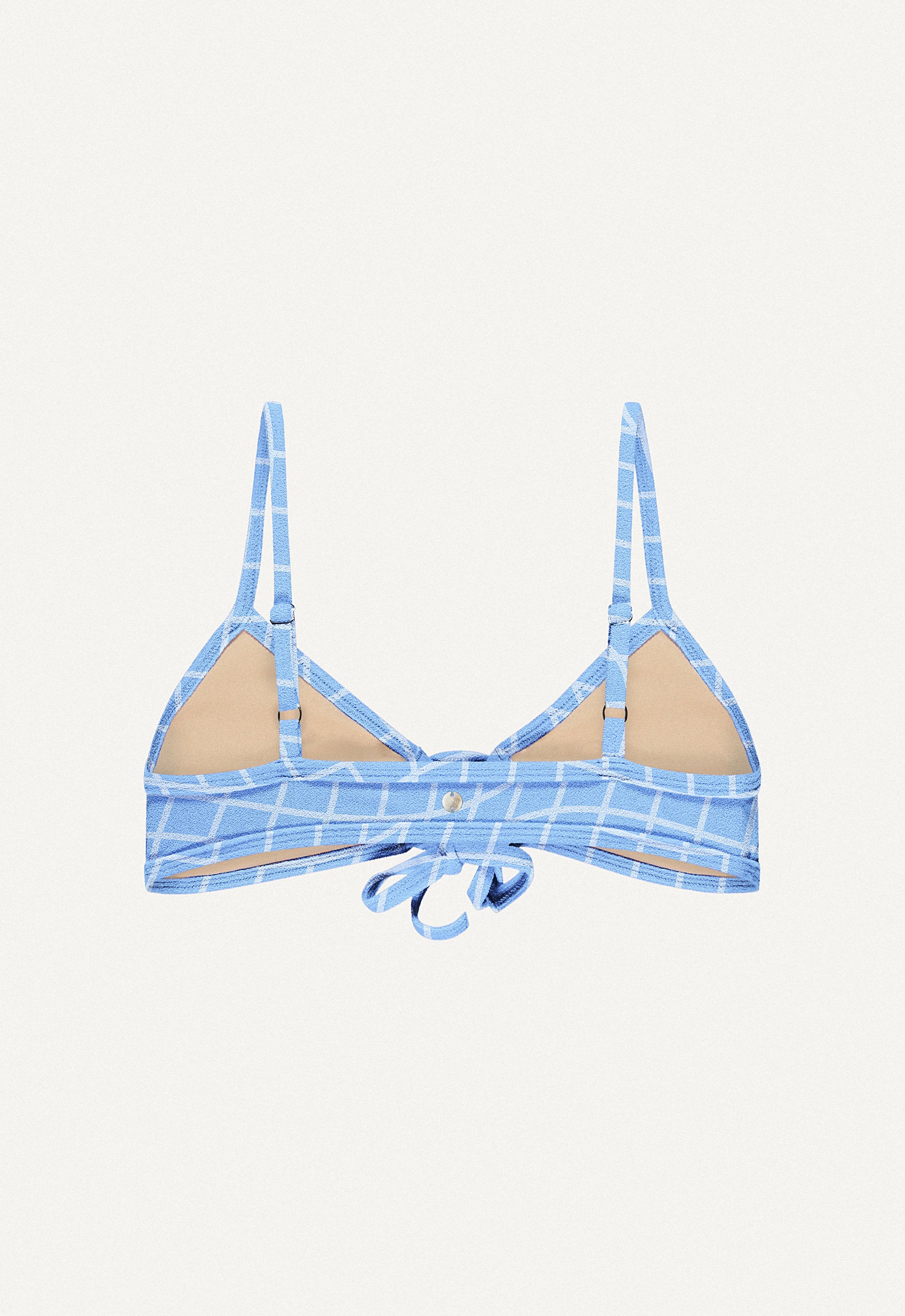 Bikini Oberteil „Joran“ in Blue Pool Print Frottee