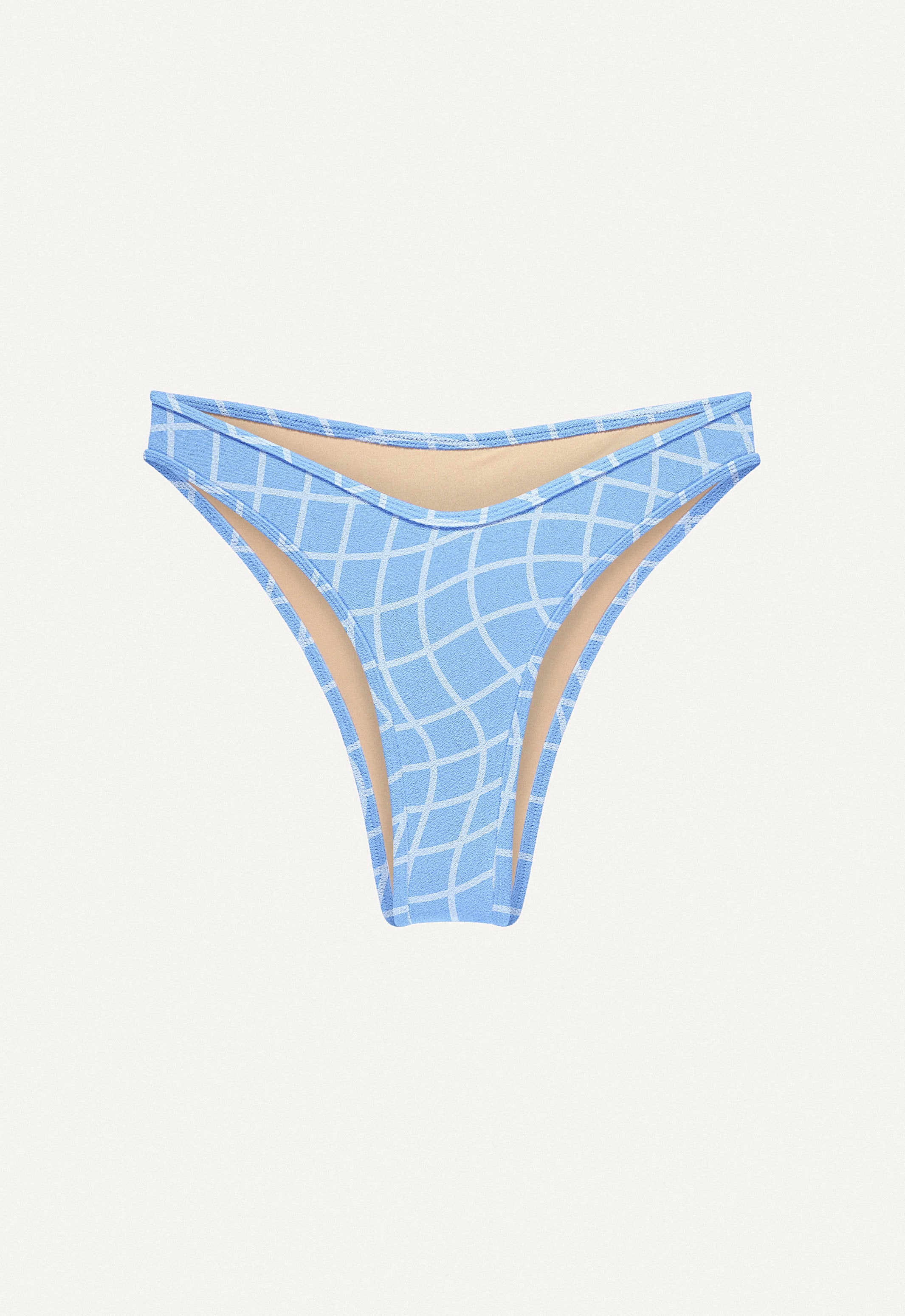 Bikini Bottom "Notos" in blue pool print terry