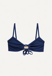 Bikini Top "Joran" in dark blue terry