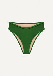 Bikini Bottom "Calima" in dark green terry