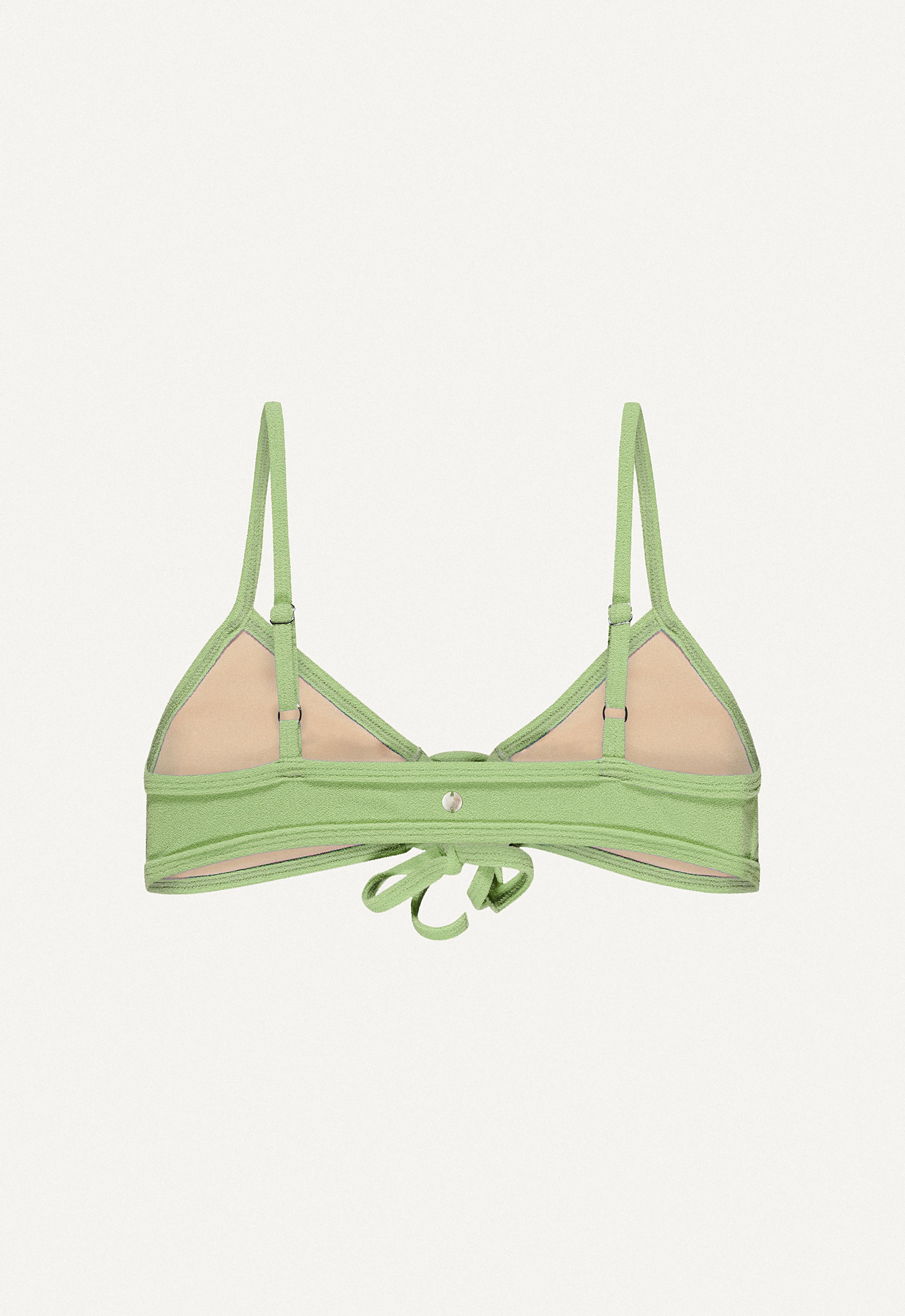 Bikini Oberteil „Joran“ in Lindgrün Frottee