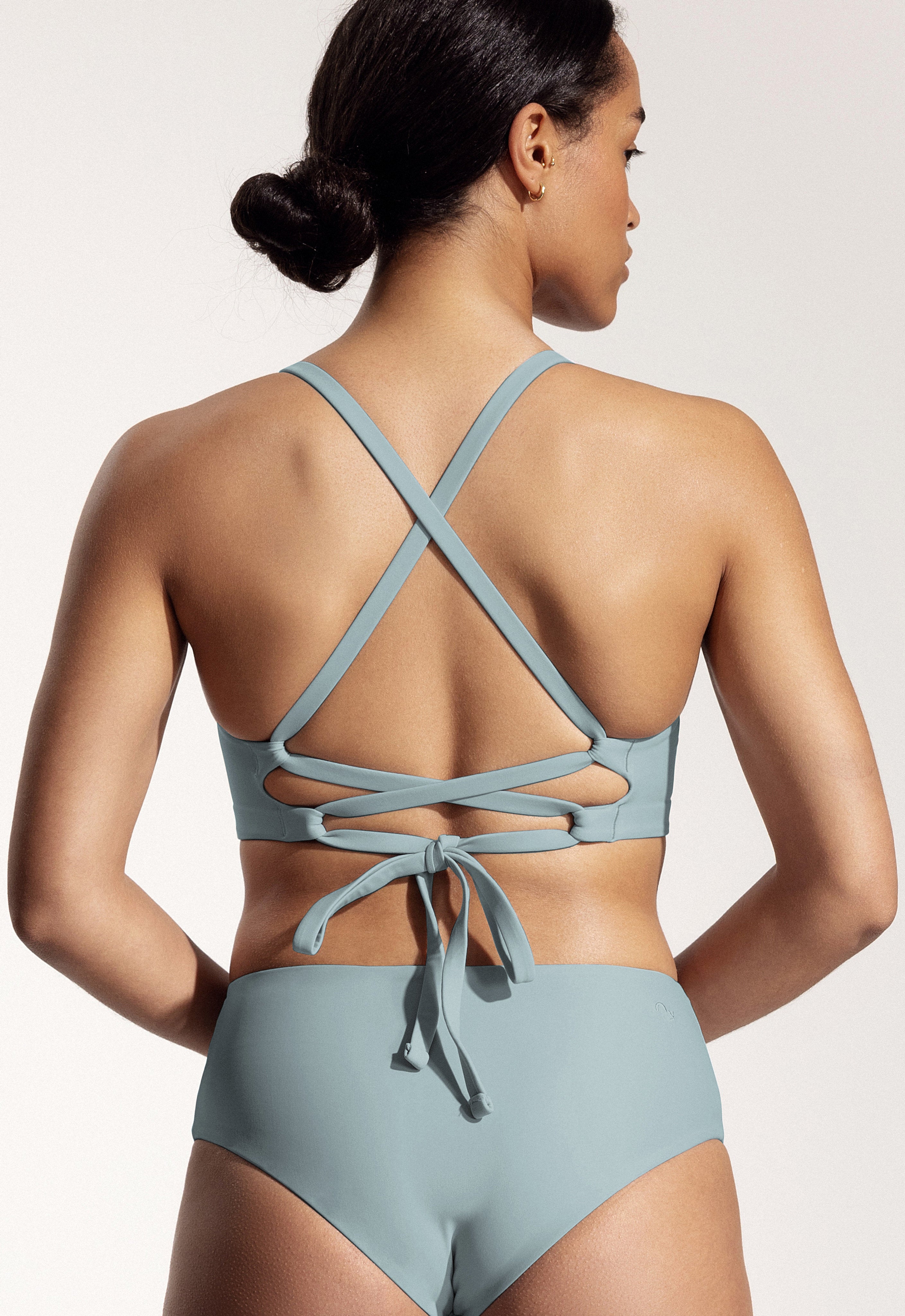 Surf Bikini Top "Goby" in ice blue