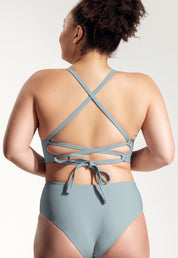 Surf Bikini Top "Goby" in ice blue