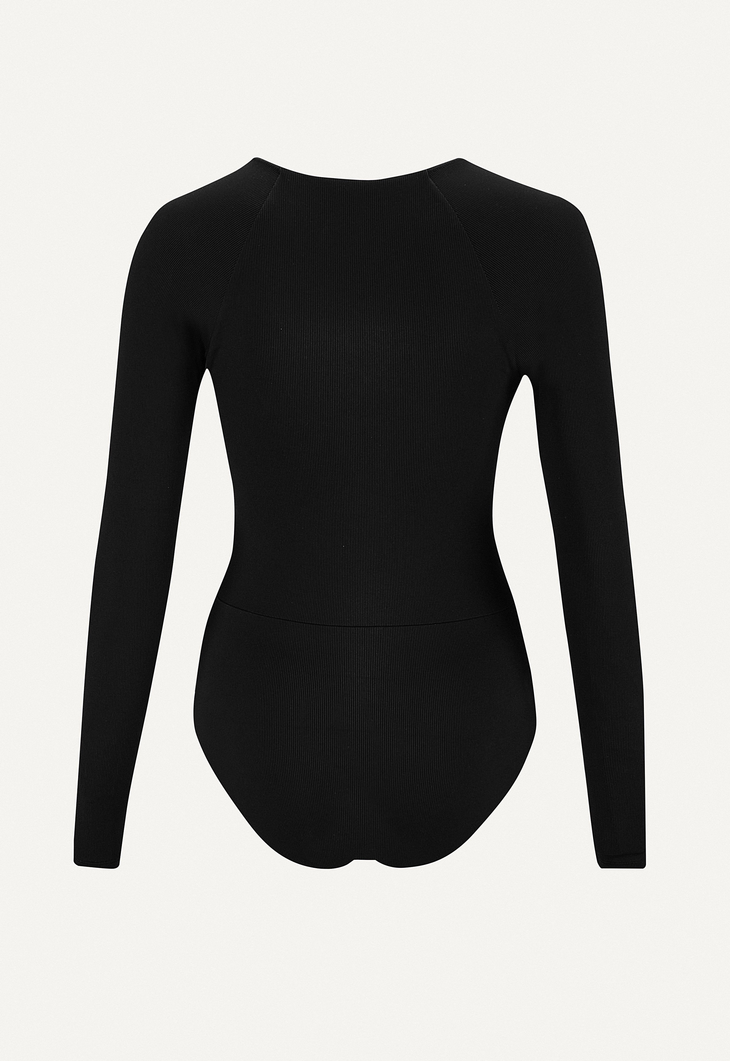 Surf Swimsuit "Orfe" in black rib