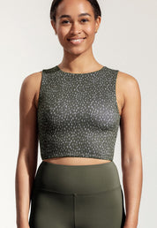 Yoga Oberteil „Amber“ mit Green Moon Print 1