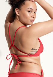 Surf Bikini Oberteil „Coho“ in Erdbeerrot