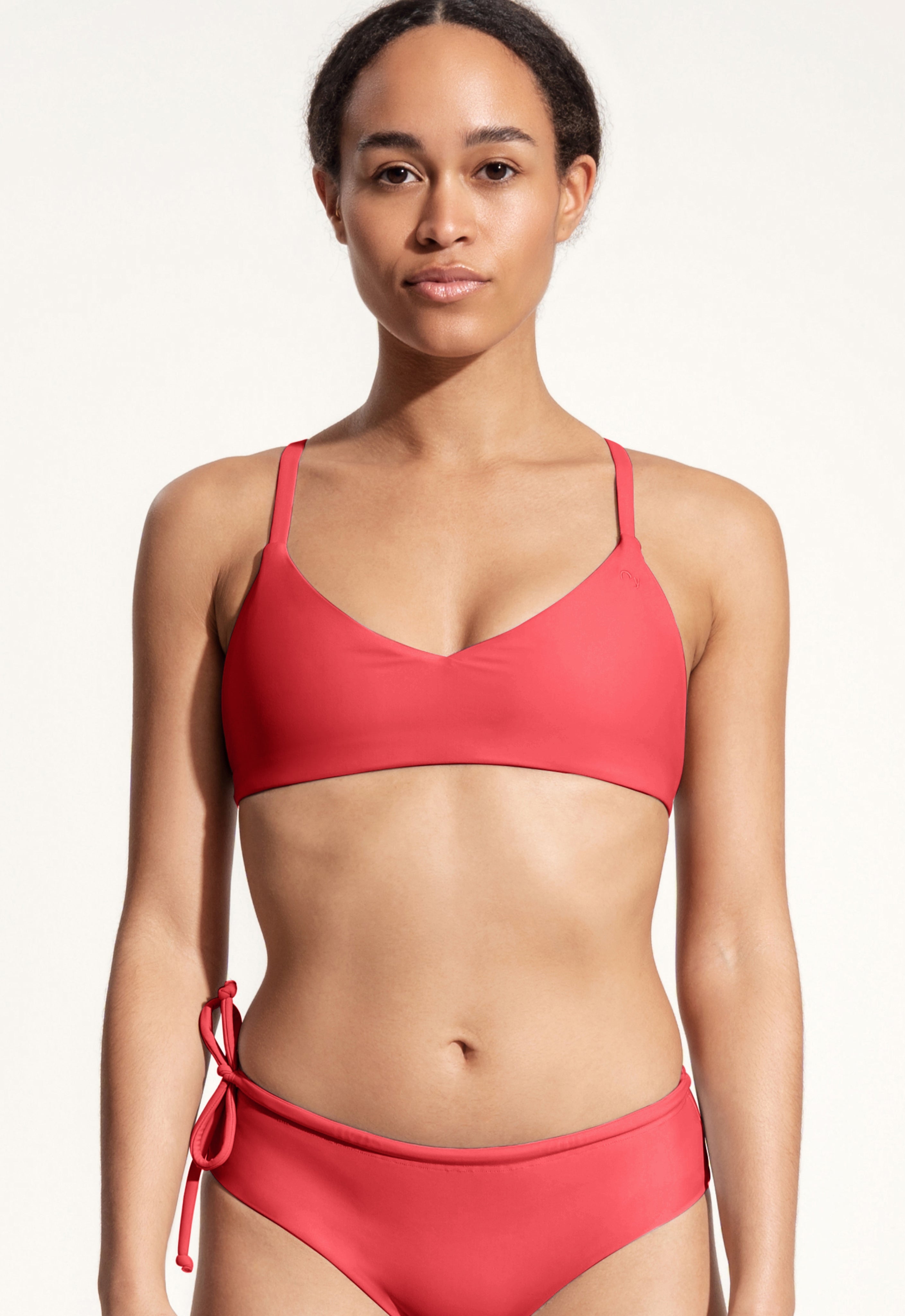 Surf Bikini Oberteil „Dace“ in Erdbeerrot 1