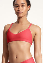 Surf Bikini Oberteil „Dace“ in Erdbeerrot 3