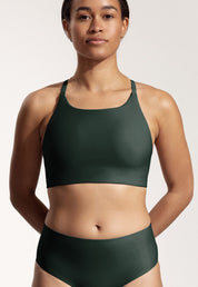 Surf Bikini Oberteil „Goby“ in Nachtgrün 1