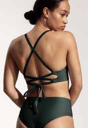 Surf Bikini Oberteil „Goby“ in Nachtgrün 2