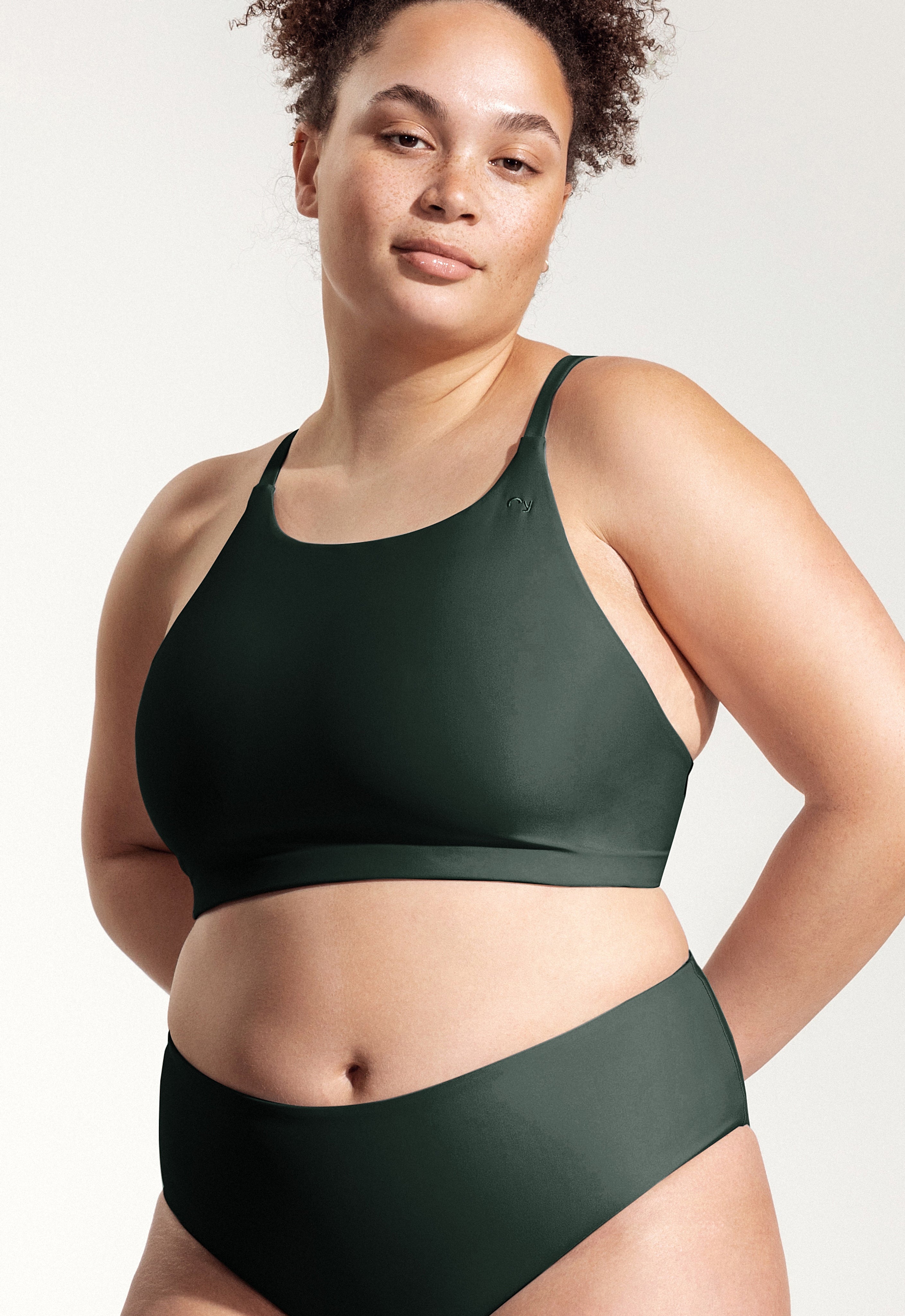 Surf Bikini Oberteil „Goby“ in Nachtgrün 4