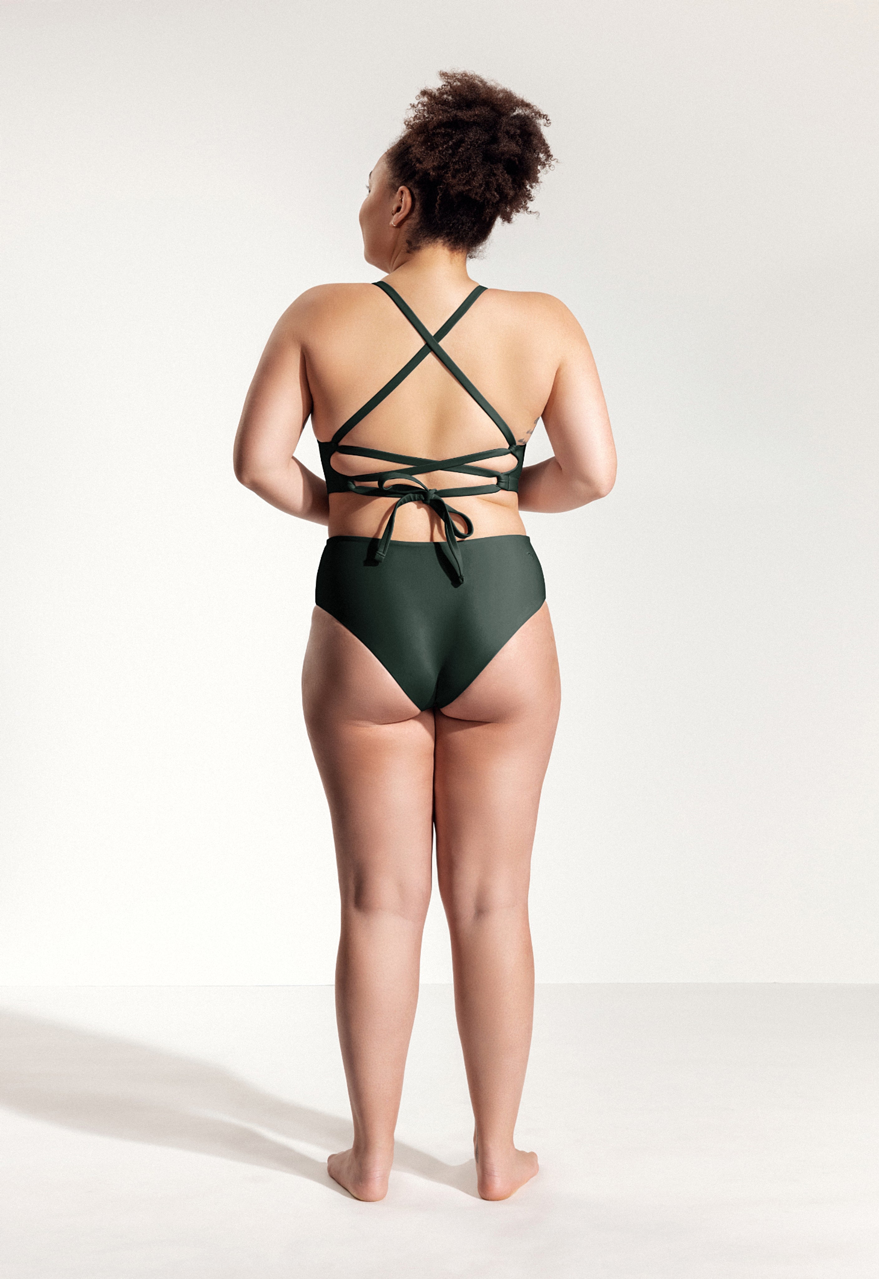 Surf Bikini Oberteil „Goby“ in Nachtgrün 5