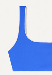 Bikini Oberteil „Vento“ in Tiefseeblau Piqué