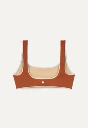 Bikini Oberteil „Vento“ in Kastanienbraun Piqué