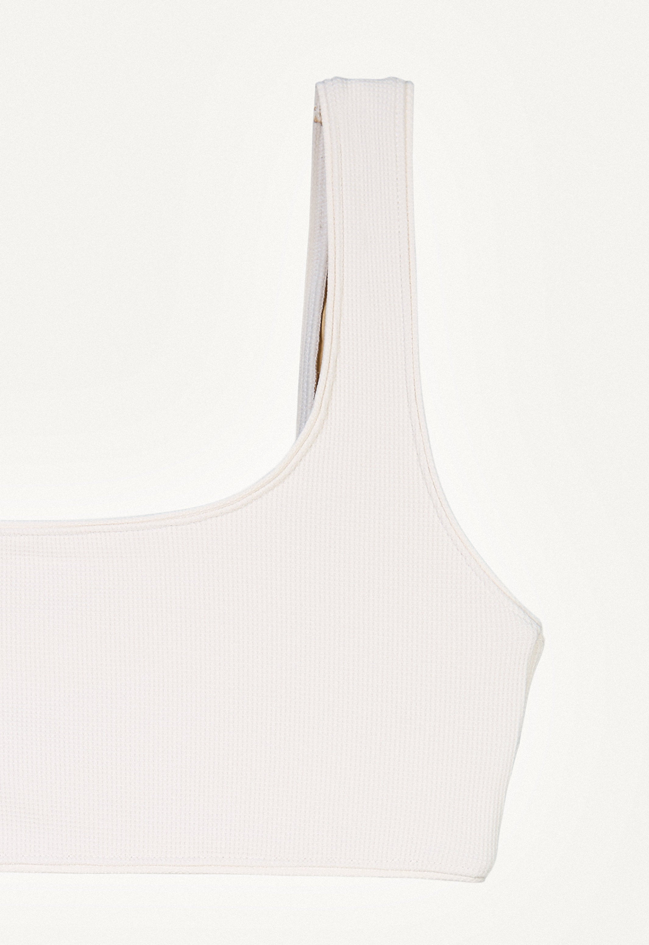 Bikini Oberteil „Vento“ in Cremeweiss Piqué