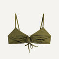 Bikini Oberteil „Joran“ in Piniengrün Shiny