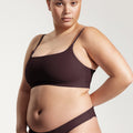 Surf Bikini Oberteil „Buri“ in Auberginenviolett
