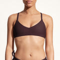 Surf Bikini Oberteil „Dace“ in Auberginenviolett