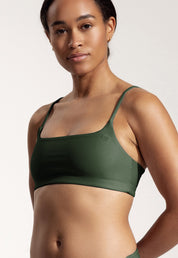 Surf Bikini Top "Buri" in dark green