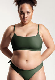 Surf Bikini Top "Buri" in dark green