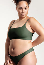 Surf Bikini Top "Buri" in dark green