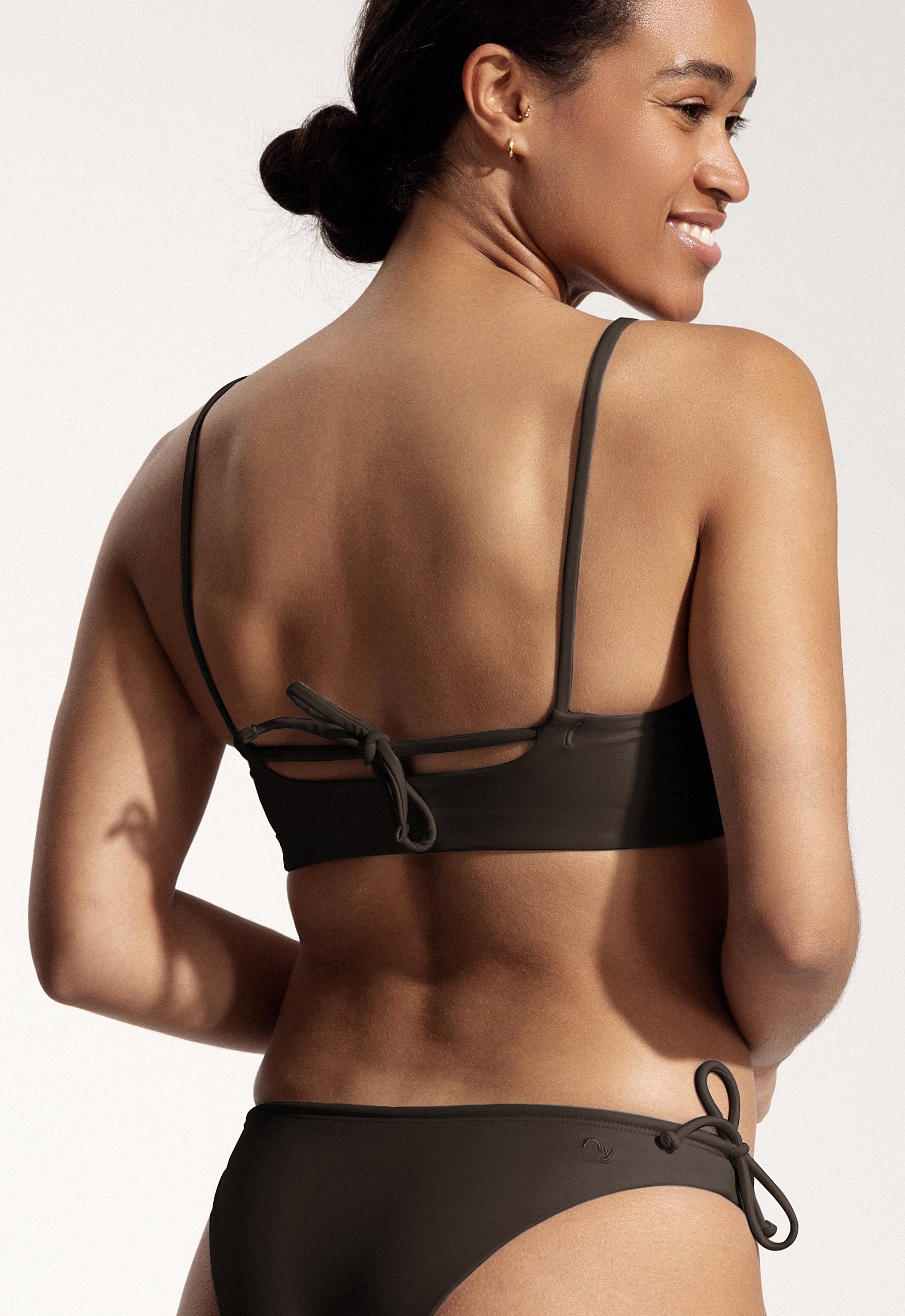 Surf Bikini Top "Buri" in dark brown