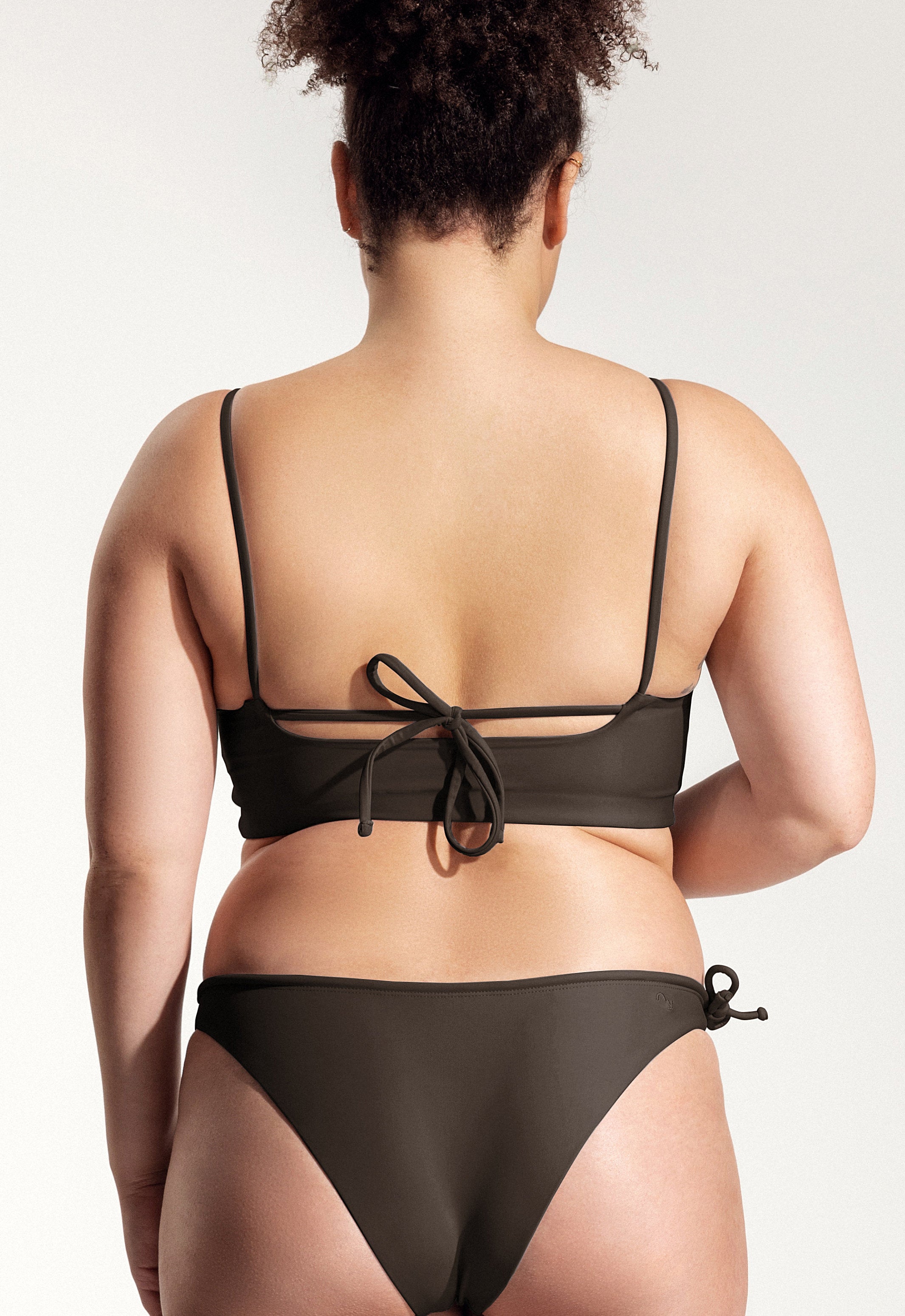 Surf Bikini Top "Buri" in dark brown