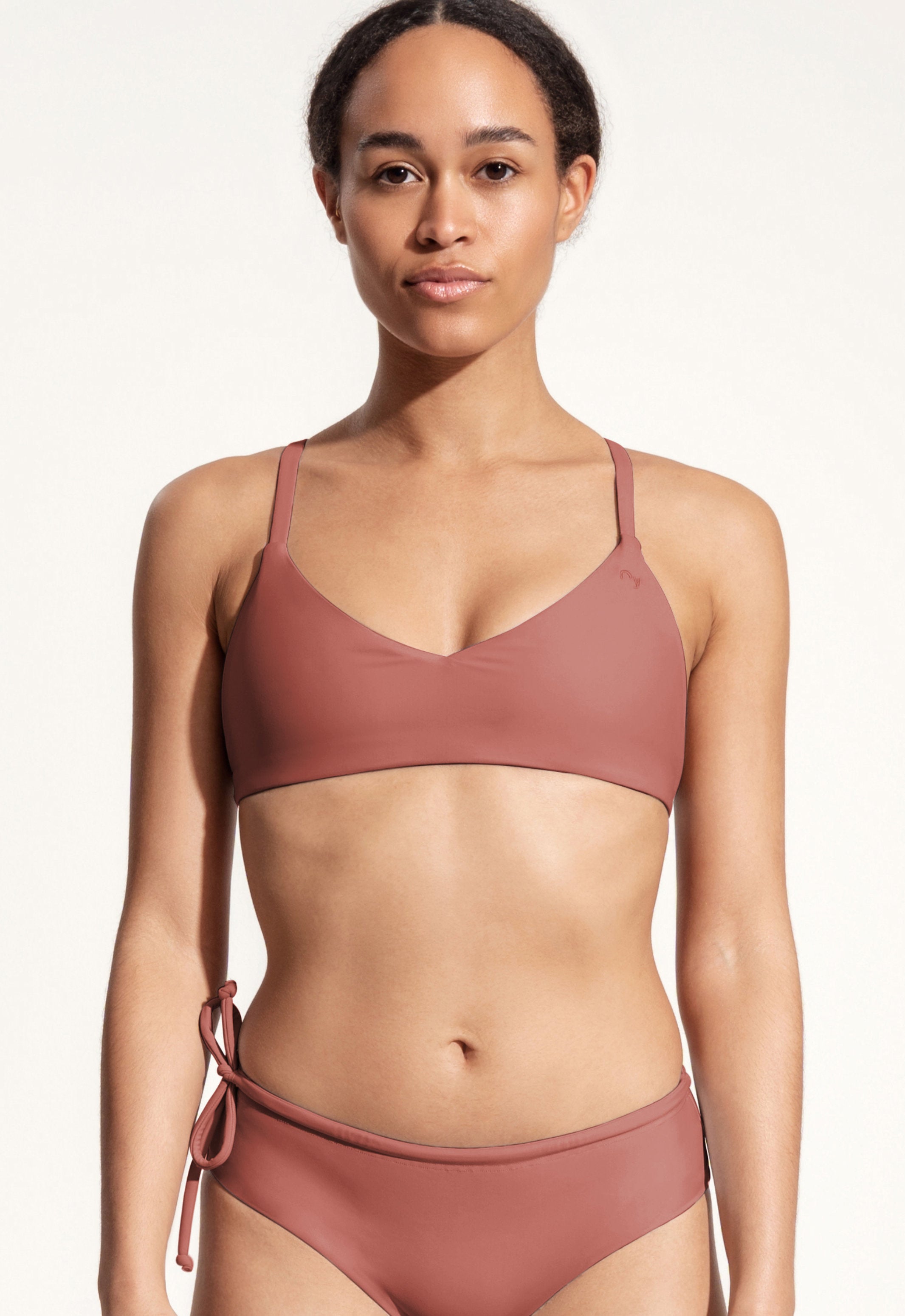 Surf Bikini Top "Dace" in clay red