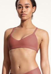 Surf Bikini Top "Dace" in clay red