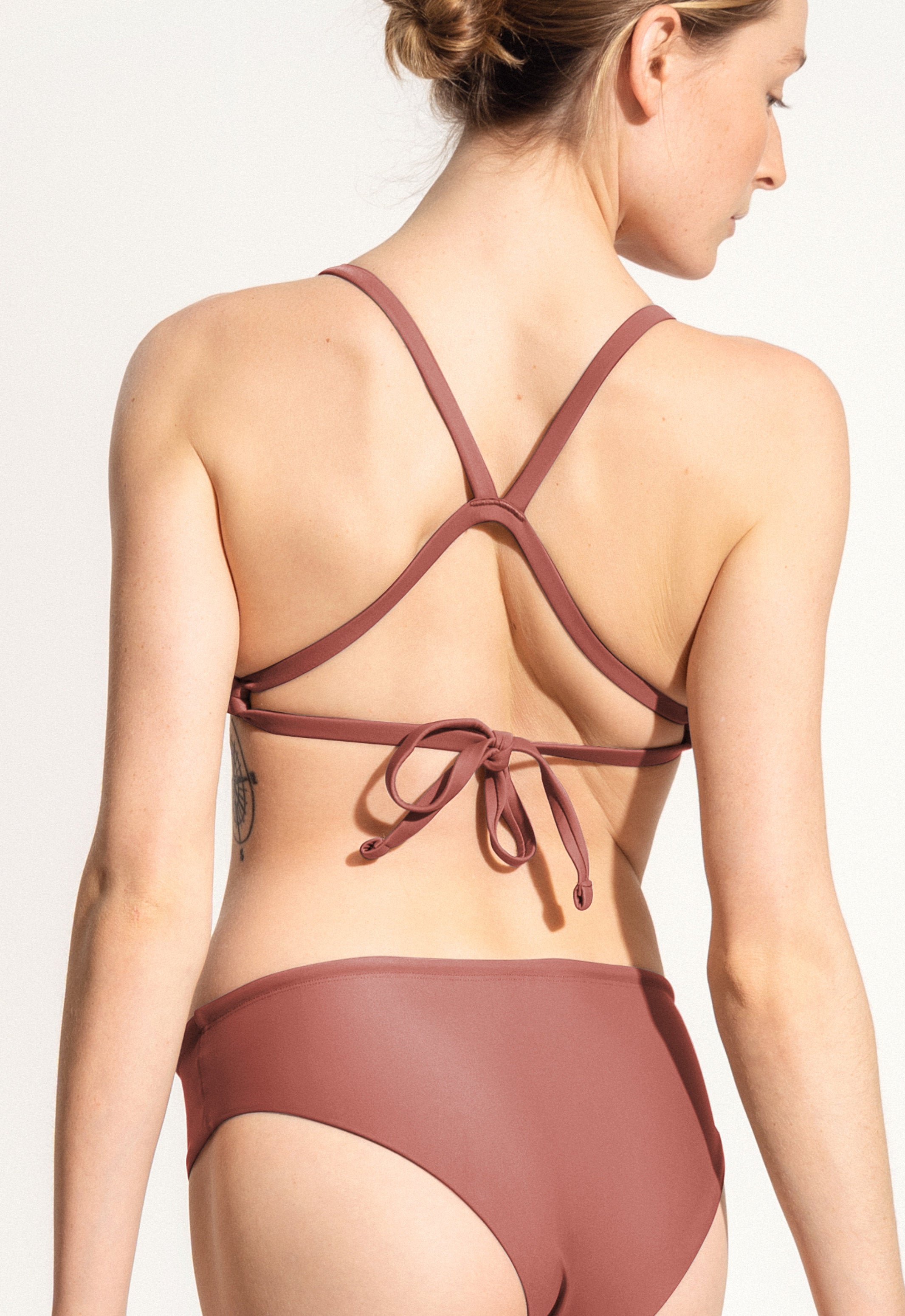 Surf Bikini Top "Dace" in clay red