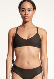 Surf Bikini Top "Dace" in dark brown