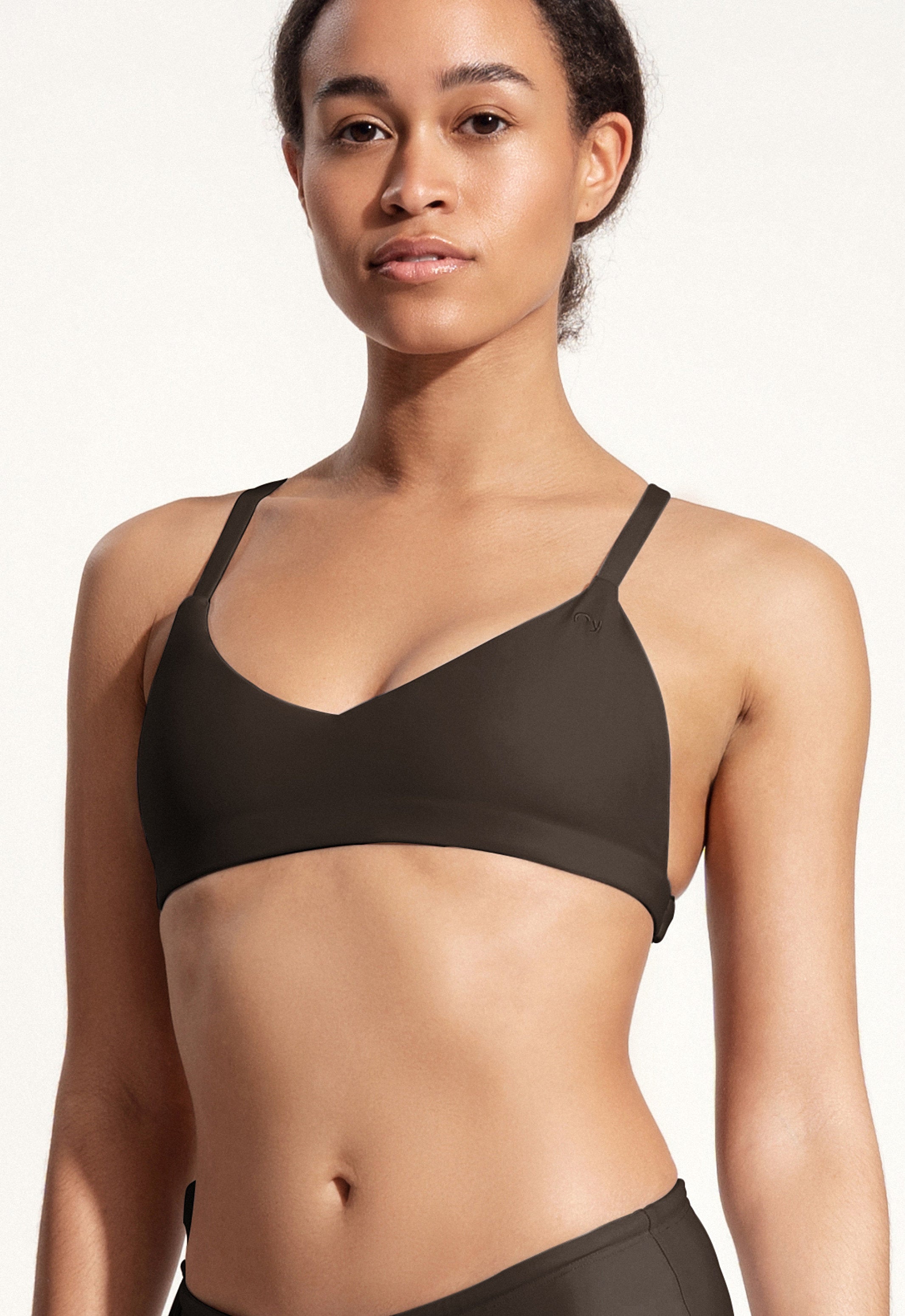 Surf Bikini Top "Dace" in dark brown