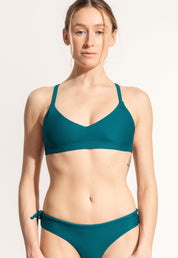 Surf Bikini Top "Dace" in petrol blue