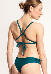 Surf Bikini Top "Dace" in petrol blue