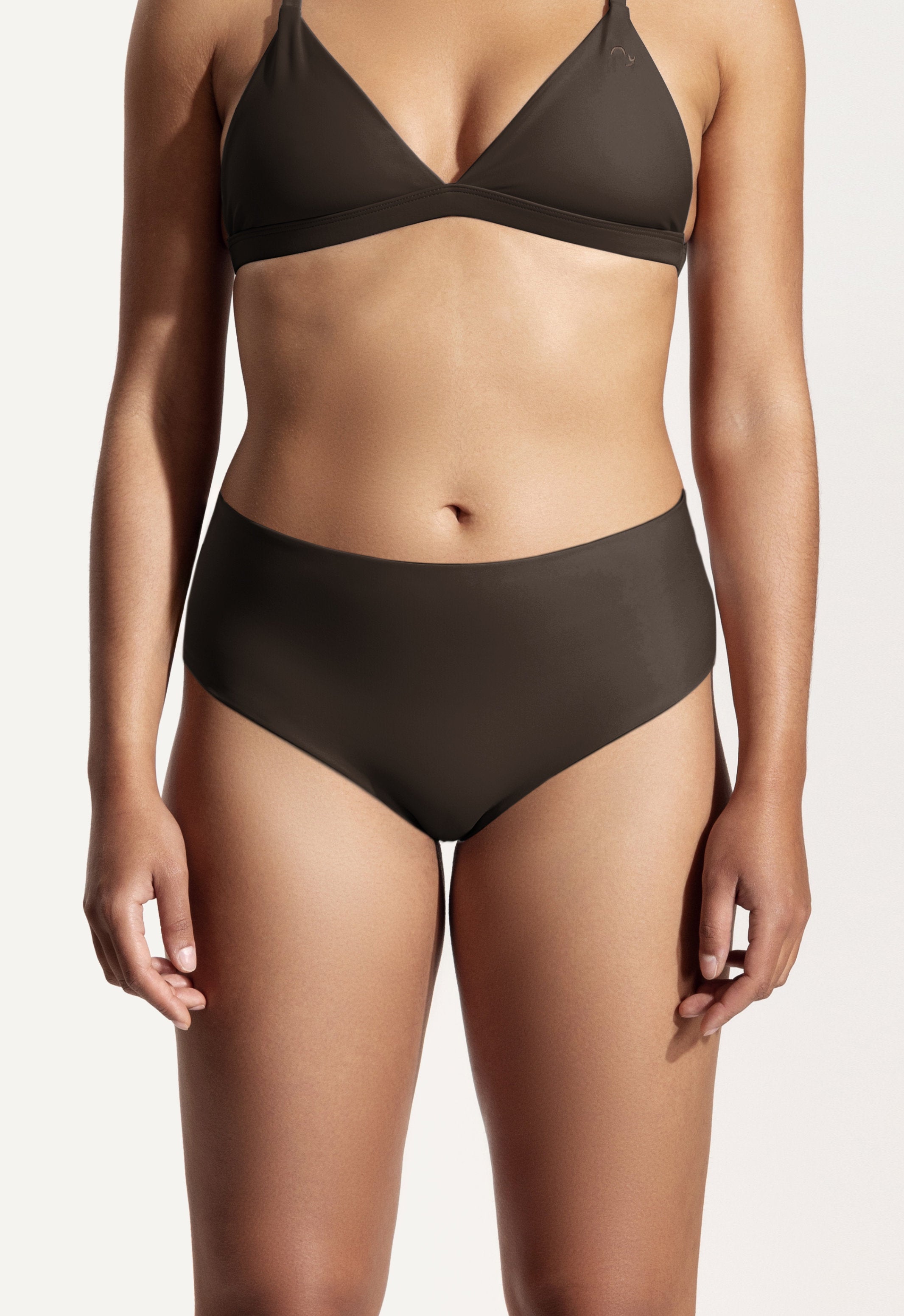 Surf Bikini Bottom "Fugu" in dark brown
