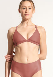 Surf Bikini Bottom "Fugu" in dark brown