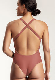 Surf Swimsuit "Kelt" in clay red