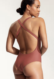 Surf Swimsuit "Kelt" in clay red