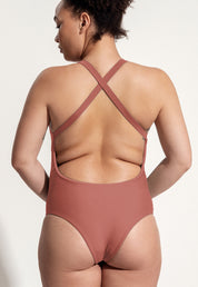 Surf Swimsuit "Kelt" in clay red