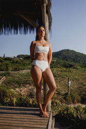 Surf Bikini Hose „Fugu“ in Cremeweiss
