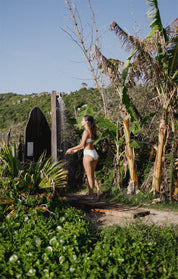 Surf Bikini Hose „Fugu“ in Cremeweiss