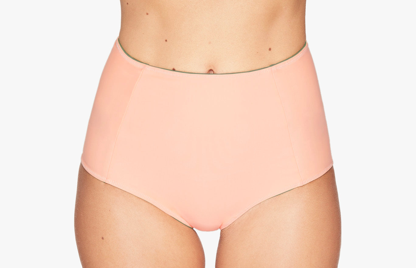 Surf Bikini Hose „Phuket“ in Moss Grün & Appeal Orange 2