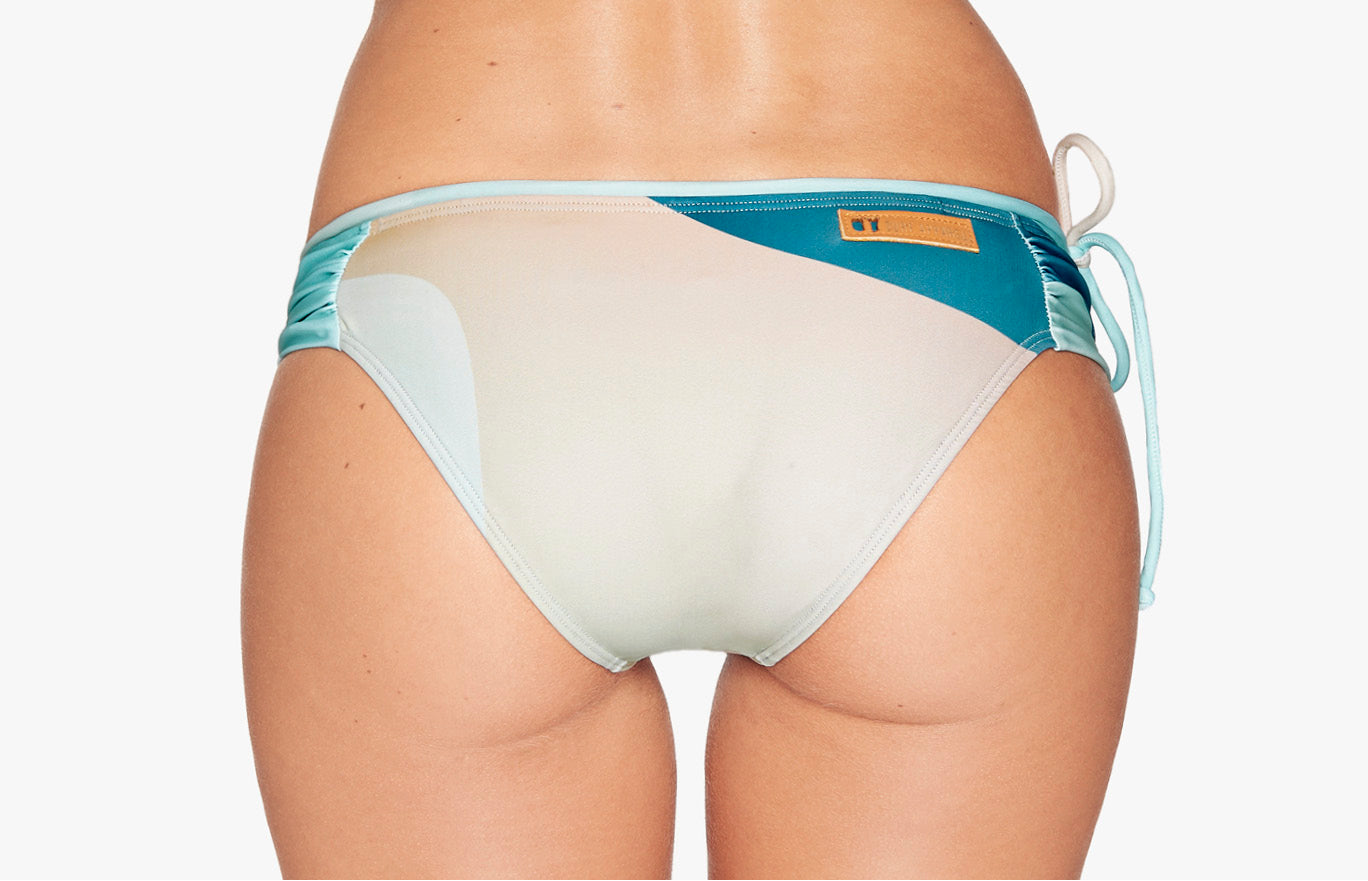 Surf Bikini Hose „Rote“ in Mare Print & Frost Blau 2
