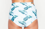 Surf Bikini Hose „Phuket“ in Leaf Print & Weiss 2