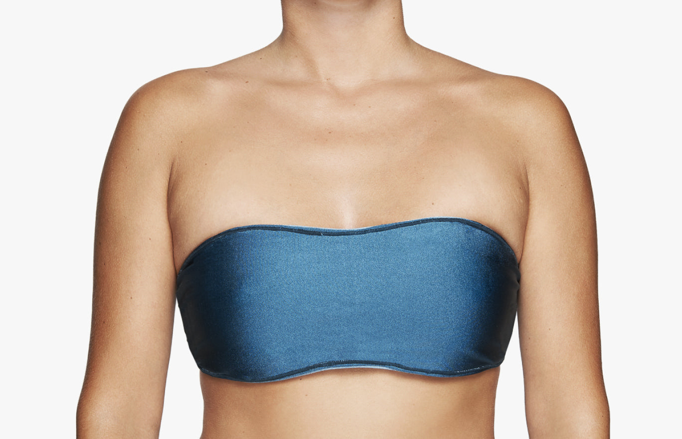 Bikini Oberteil „Farah“ in Frost & Teal Blau 2