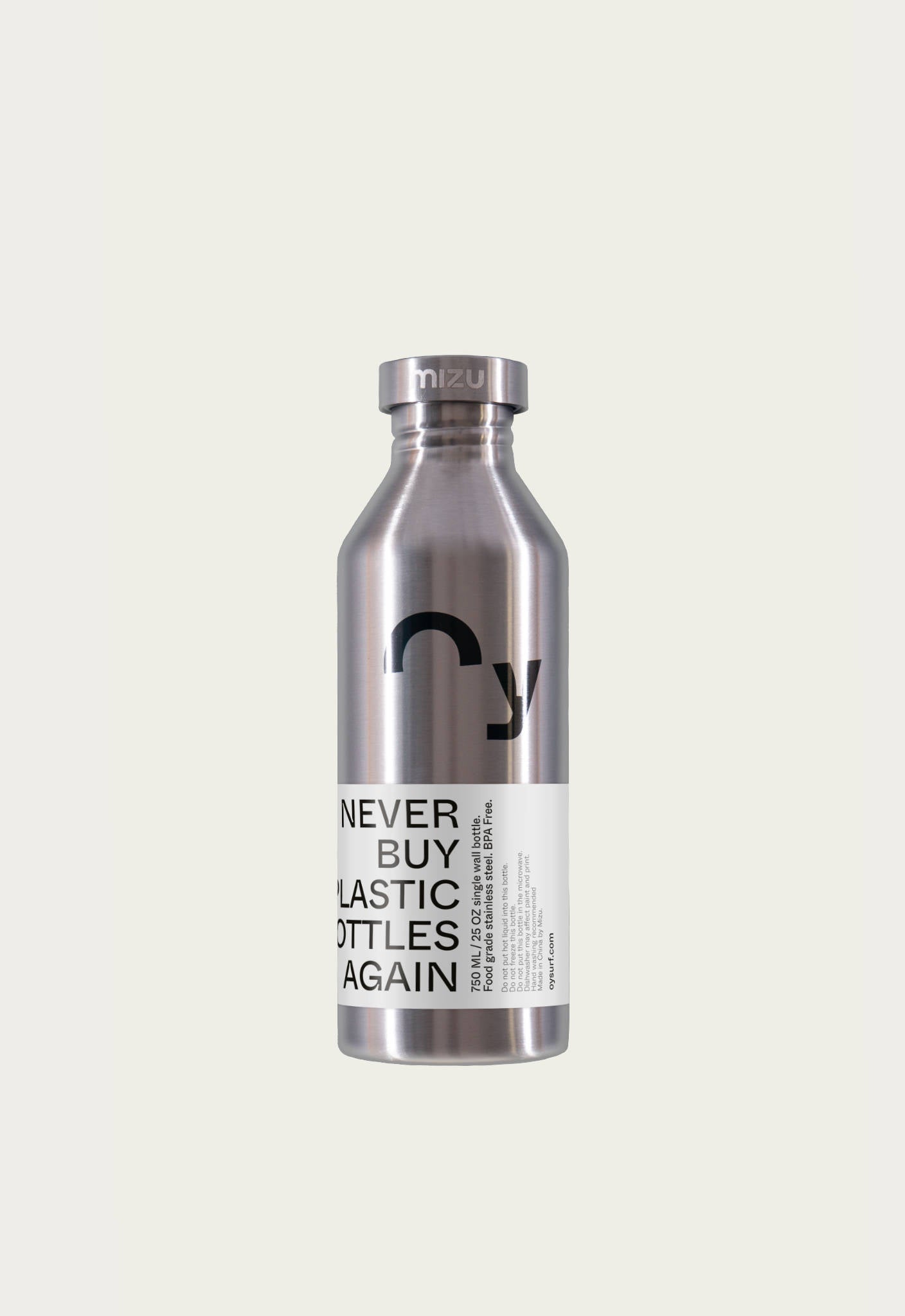 Oy × Mizu, 750ml Trinkflasche in Edelstahl 1